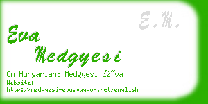 eva medgyesi business card